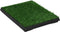 vidaXL - Huisdierentoiletten - 2 - st - met - bak - en - kunstgras - 63x50x7 - cm - groen