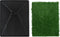vidaXL - Huisdierentoiletten - 2 - st - met - bak - en - kunstgras - 63x50x7 - cm - groen