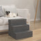 vidaXL - Huisdierentrap - 40x37,5x35 - cm - massief - grenenhout - grijs