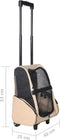 vidaXL - Huisdierentrolley - inklapbaar - beige