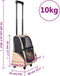 vidaXL - Huisdierentrolley - inklapbaar - beige