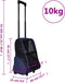 vidaXL - Huisdierentrolley - inklapbaar - blauw