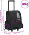 vidaXL - Huisdierentrolley - inklapbaar - zwart