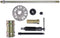 vidaXL Hydraulische wielnaaftrekker met hamer set 10 ton
