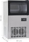 vidaXL IJsblokjesmachine 420 W 45 kg/24 u zwart