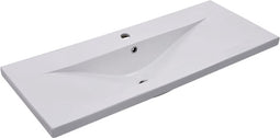 vidaXL - Inbouwwastafel - 101x39,5x18,5 - cm - keramiek - wit