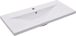 vidaXL - Inbouwwastafel - 91x39,5x18,5 - cm - keramiek - wit