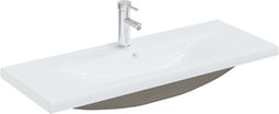 vidaXL - Inbouwwastafel - met - kraan - 101x39x18 - cm - keramiek - wit