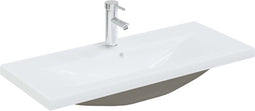 vidaXL - Inbouwwastafel - met - kraan - 91x39x18 - cm - keramiek - wit