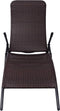 vidaXL - Inklapbaar - ligbed - poly - rattan - bruin