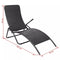 vidaXL - Inklapbaar - ligbed - poly - rattan - zwart