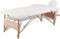 vidaXL - Inklapbare - massagetafel - 2 - zones - met - houten - frame - (creme)