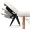 vidaXL - Inklapbare - massagetafel - 2 - zones - met - houten - frame - (creme)
