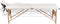 vidaXL - Inklapbare - massagetafel - 2 - zones - met - houten - frame - (creme)