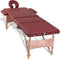 vidaXL - Inklapbare - massagetafel - 3 - zones - met - houten - frame - (Rood)