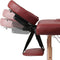 vidaXL - Inklapbare - massagetafel - 3 - zones - met - houten - frame - (Rood)