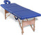 vidaXL - Inklapbare - massagetafel - 4 - zones - met - houten - frame - (blauw)
