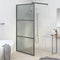 vidaXL - Inloopdouchewand - 100x195 - cm - donker - ESG-glas - zwart