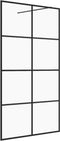 vidaXL - Inloopdouchewand - 100x195 - cm - ESG-glas - transparant - en - zwart