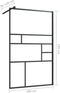 vidaXL - Inloopdouchewand - 100x195 - cm - ESG-glas - transparant - en - zwart
