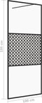 vidaXL - Inloopdouchewand - 100x195 - cm - ESG-glas - transparant - en - zwart