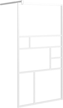 vidaXL - Inloopdouchewand - 100x195 - cm - ESG-glas - wit