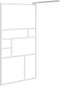 vidaXL - Inloopdouchewand - 100x195 - cm - ESG-glas - wit