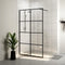 vidaXL - Inloopdouchewand - 100x195 - cm - halfmat - ESG-glas - zwart