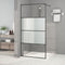 vidaXL - Inloopdouchewand - 100x195 - cm - halfmat - ESG-glas - zwart