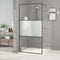 vidaXL - Inloopdouchewand - 100x195 - cm - halfmat - ESG-glas - zwart
