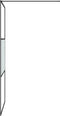vidaXL - Inloopdouchewand - 100x195 - cm - halfmat - ESG-glas - zwart