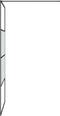 vidaXL - Inloopdouchewand - 100x195 - cm - halfmat - ESG-glas - zwart