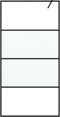 vidaXL - Inloopdouchewand - 100x195 - cm - halfmat - ESG-glas - zwart