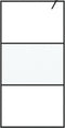vidaXL - Inloopdouchewand - 100x195 - cm - halfmat - ESG-glas - zwart