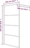 vidaXL - Inloopdouchewand - 100x195 - cm - halfmat - ESG-glas - zwart