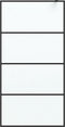 vidaXL - Inloopdouchewand - 100x195 - cm - mat - ESG-glas - zwart