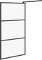 vidaXL - Inloopdouchewand - 100x195 - cm - mat - ESG-glas - zwart