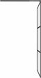 vidaXL - Inloopdouchewand - 100x195 - cm - mat - ESG-glas - zwart