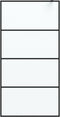 vidaXL - Inloopdouchewand - 100x195 - cm - mat - ESG-glas - zwart