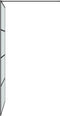 vidaXL - Inloopdouchewand - 100x195 - cm - mat - ESG-glas - zwart