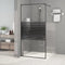 vidaXL - Inloopdouchewand - 100x195 - cm - transparant - ESG-glas - zwart