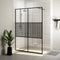 vidaXL - Inloopdouchewand - 115x195 - cm - ESG-glas - transparant - en - zwart