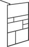vidaXL - Inloopdouchewand - 115x195 - cm - ESG-glas - transparant - en - zwart