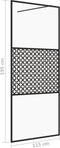 vidaXL - Inloopdouchewand - 115x195 - cm - ESG-glas - transparant - en - zwart
