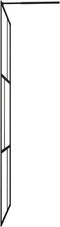 vidaXL - Inloopdouchewand - 115x195 - cm - gehard - glas - zwart