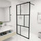 vidaXL - Inloopdouchewand - 115x195 - cm - gehard - glas - zwart