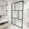 vidaXL - Inloopdouchewand - 115x195 - cm - gehard - glas - zwart