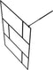 vidaXL - Inloopdouchewand - 115x195 - cm - gehard - glas - zwart
