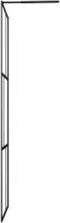 vidaXL - Inloopdouchewand - 115x195 - cm - gehard - glas - zwart