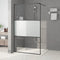 vidaXL - Inloopdouchewand - 115x195 - cm - halfmat - ESG-glas - zwart